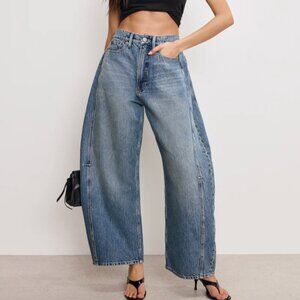 Good American Extreme Barrel Jeans